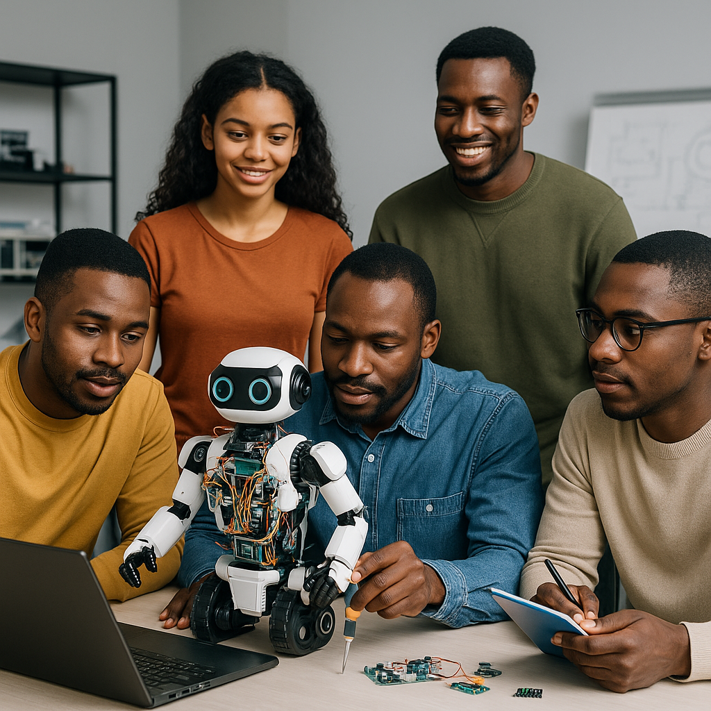 Firatech team working on robotics